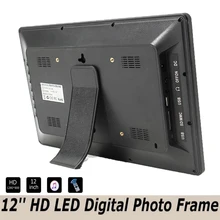 12 дюймовый светодиодный Дисплей мульти-медиа-цифровая фоторамка с держателем/музыка/видео плеер