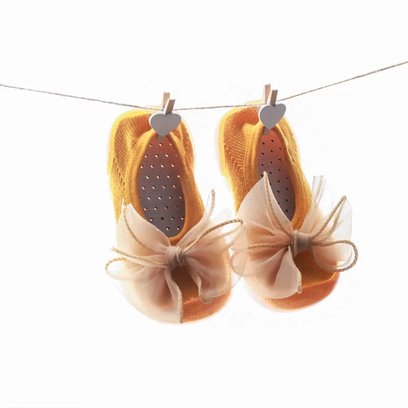 

Infant Toddler Shoes Baby Girls Boys Casual Shoes Soft Bottom Non-Slip Breathable Bow Kids Children Socks Shoes Summer Style