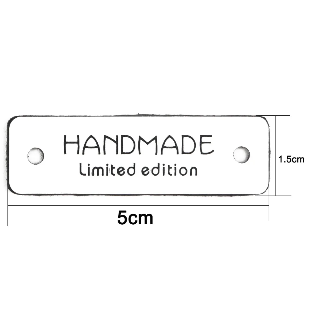 

12PCS HAND MADE Limited edition Labels Leather Tags for DIY Craft Gift Clothes Jeans Bags Shoes Sewing Accessories Free Ship