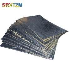 Srxtzm автомобильные часы со звуком коврик Шум изоляция капота Накладка для звукоизоляции для капот брандмауэр тепла Материал Алюминий пены Стикеры 50*30 см, 12 шт