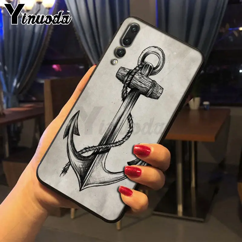 Nautical Tattoo blue boat Anchor Art