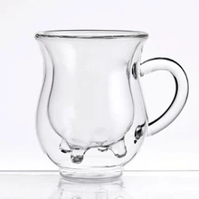 250 мл термостойкая стеклянная чашка с двойными стенками, пивные кофейные чашки ручной работы, Кружка для здорового напитка, чайные кружки, прозрачная посуда