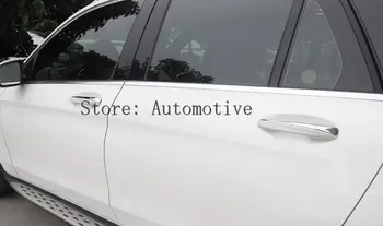 

5pcs Fit For Mercedes Benz W205 C-Class C200L C180L GLC260 2015 2016 Car Accessories Exterior Door Pull Handle Trim ABS Chrome