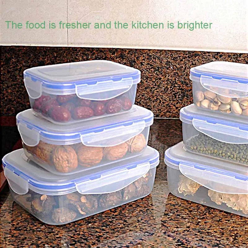 3 шт. пластиковые контейнеры для хранения продуктов|Бутылки банки и коробки| |