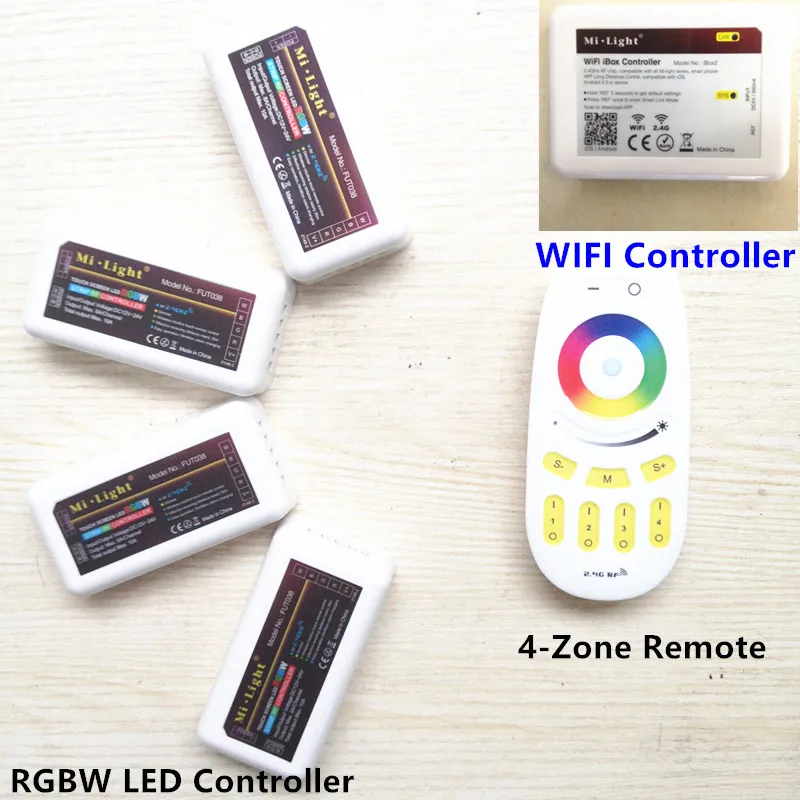 

Mi light2.4g led controller rf touch remote,mi.light wireless wifi app ios android,rgbw 4 zone led controller for led strip bulb