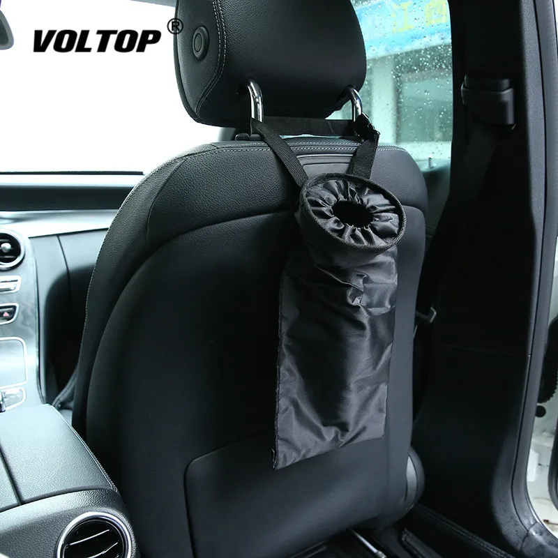 Car Door Trash Rubbish Can Garbage Dust Auto Seat Back Dustbin Bag Storage Box