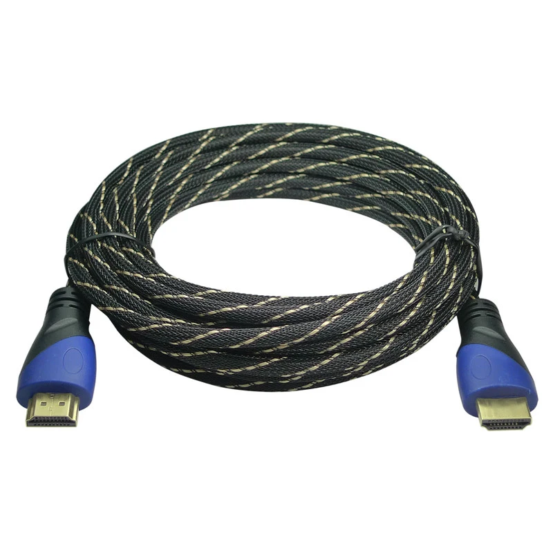 Нейлоновая оплетка HDMI кабель 0 5 м 1 2 3 8 10 шнур 1080P 3D для PS4 Xbox проектор HD lcd Apple tv PC