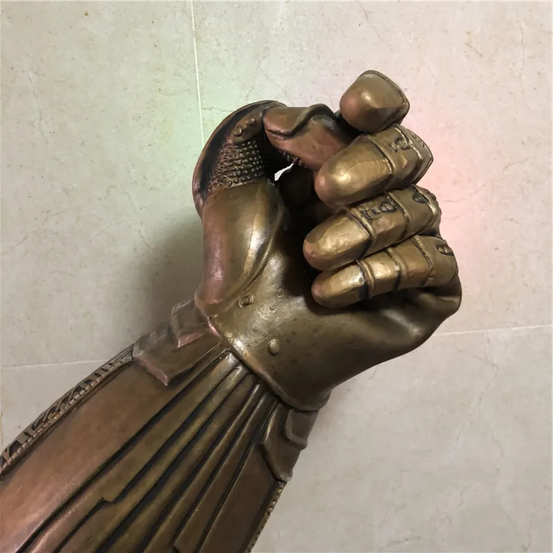 Перчатки Thanos Gauntlet Гибкие пальцы Endgame Realm перчатки для косплея светодиодный светильник подарок на Хэллоуин для детей