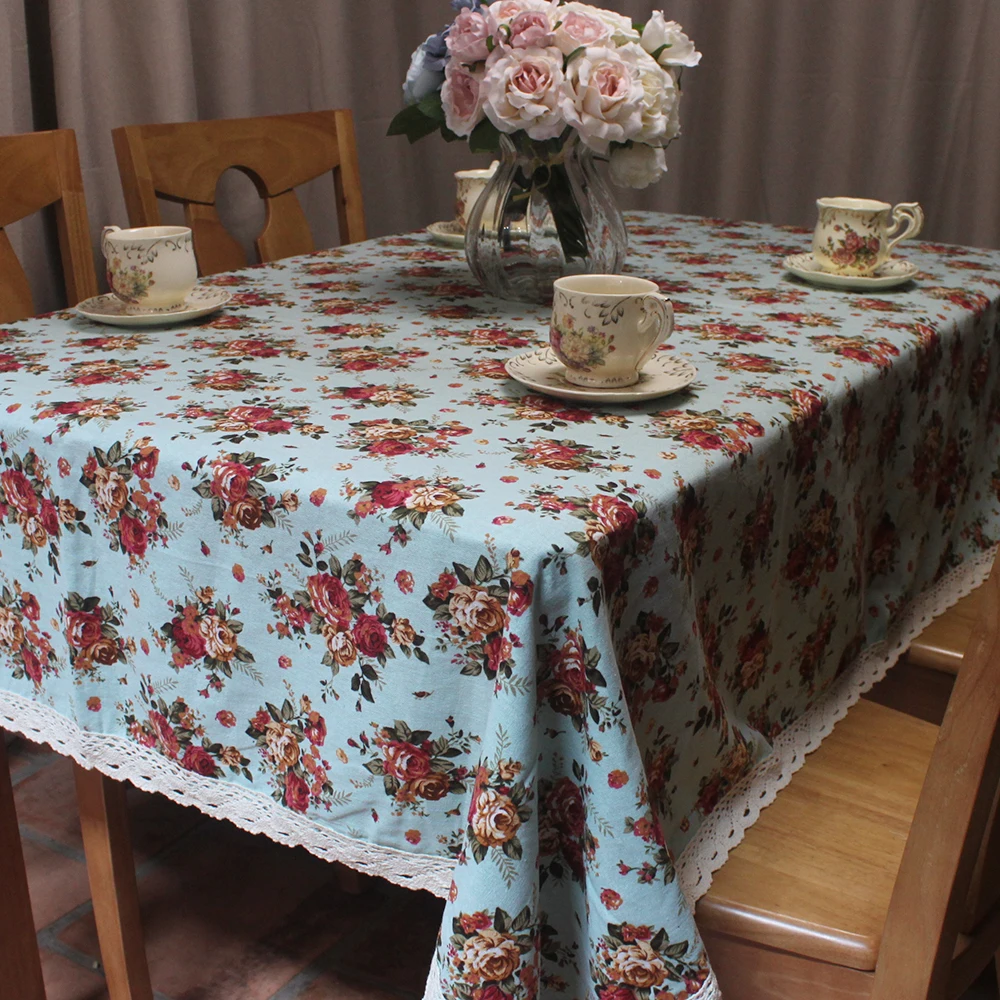 Coffee Table Cover Ideas the perfect fit tablecloth tutorial Beige Chocolate Blue Cotton Linen Table Cover Pastoral Rose Flowers Printed Coffee Shop Home Coffee Table Cover Ideas affordable img for table cloth ideas Beige Chocolate Blue Cotton Linen Table Cover Pastoral Rose Flowers Printed Coffee Shop Home