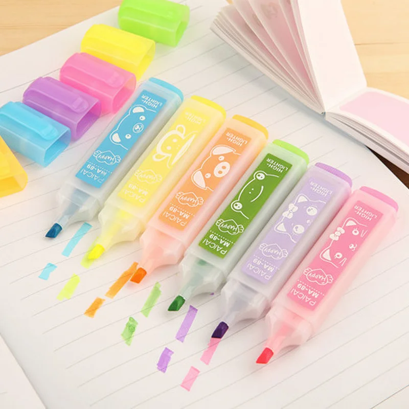 Korea stationery wholesale, large capacity creative color fluorescent ...