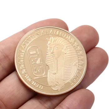 

Gold Plated Coins Ancient Egypt Sphinx Coins For Collection Gift Challenge Coin New Design