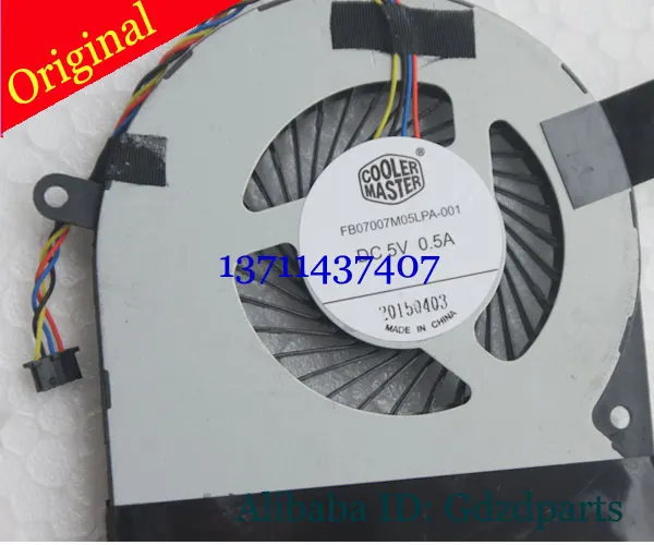 

100% Genuine New Laptop CPU Fan For Cooler Master FB07007M05LPA-001 DC5V 0.5A 4pin