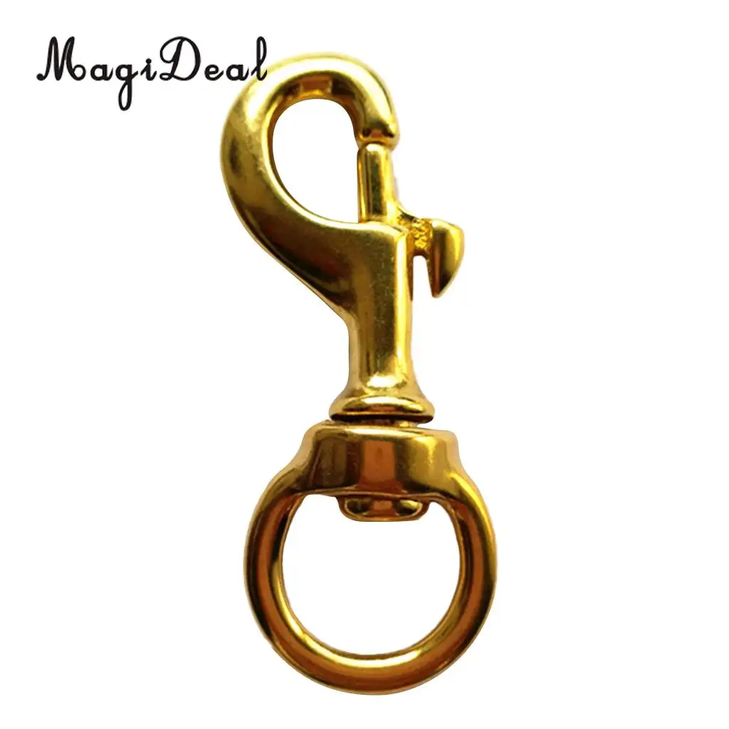MagiDeal Solid Brass Trigger Swivel Snap Hook Ring Clip Key Holder Key Chain for Straps Bag Belt 18x59mm