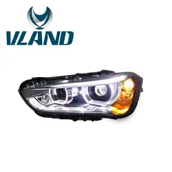 VLAND фабрика для автомобиля фара для X1 светодиодный головного света 2016-2017 светодиодный проекторы фар с высокой версии + Plug And Play дизайн