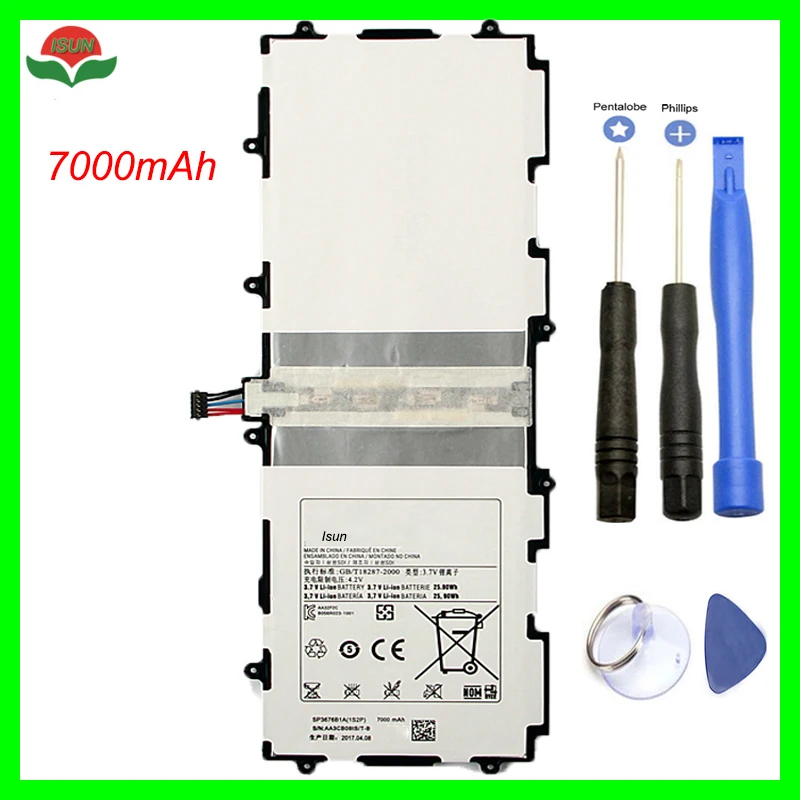 

Original Quality 7000mA Battery SP3676B1A For Samsung Galaxy Tab Note 10.1 N8000 N8010 N8020 P7510 P7500 Battery Replacement