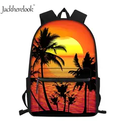 Стильный Гавайский рюкзак Пальма пляж школьные рюкзаки с принтом для подростков мальчиков девочек женщин путешествия ноутбук рюкзак