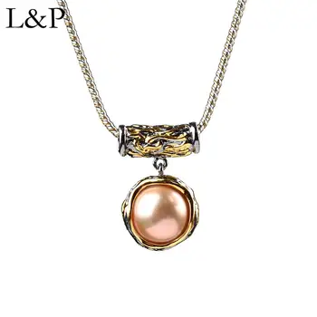 

Baroque Pearl Pendant For Women Real 925 Sterling Silver Italian Handmade Pendant Necklace For Wedding Engagement 2019
