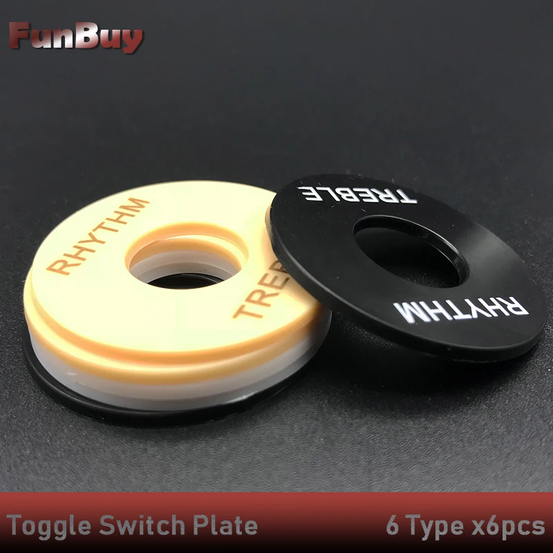 

6pcs 3 Way Guitarra Toggle Switch Plates Washers Rythm Treble Rings DIY for LP Electric Guitar Replacement Parts