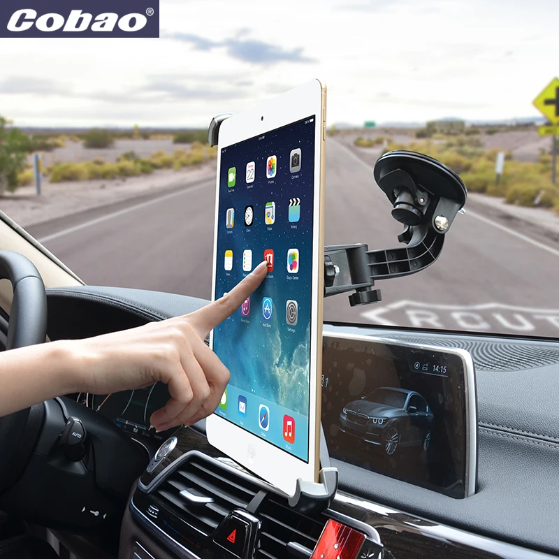 

Cobao universal 9.5 9.7 10 11 14.5 inch tablet PC stand car windshield navigation tablet holder for car for 9.7 12.9 Ipad pro