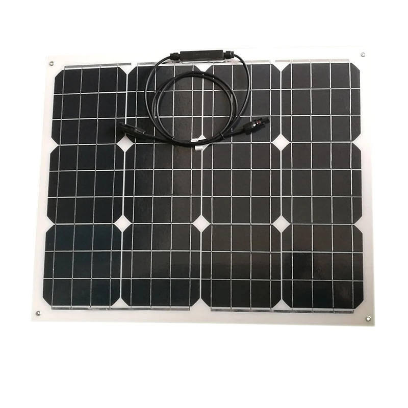 Водонепроницаемая гибкая солнечная панель 55 Вт 12 В солнечная батарея, солнечная зарядка для мобильного телефона Caravan автомобильный светодиодное освещение для лагеря RV лодочный бассейн
