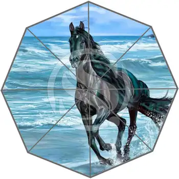 

New Arrive Custom Handsome Horse Best Nice Cool Design Portable Fashion Stylish Useful Foldable Umbrella SQ0617-HH04489