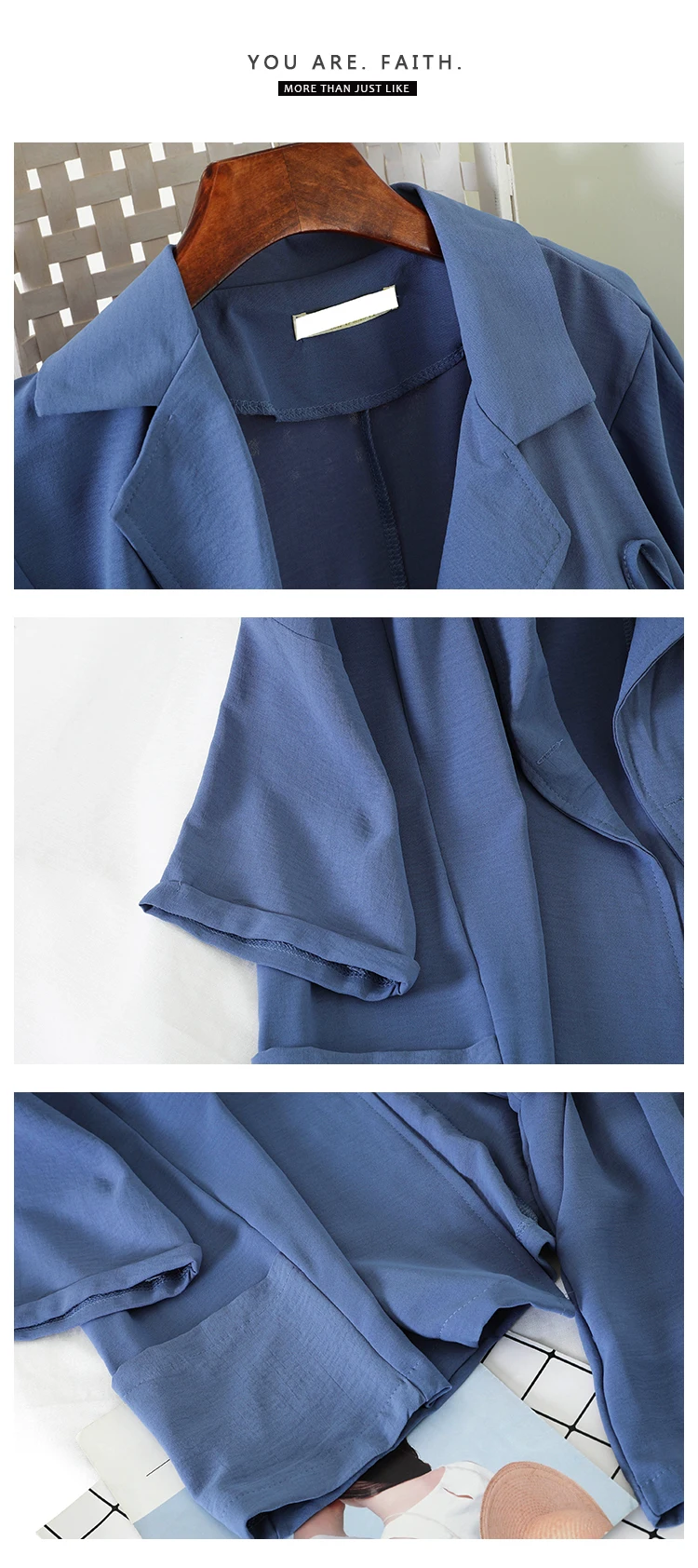 Женский комплект из двух предметов, приталенный костюм на подтяжках, куртка с воротником, простые однотонные шорты с эластичной резинкой на талии, комплект из трех предметов G930