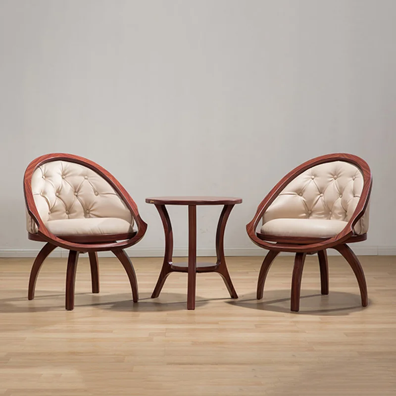 Retro nostalgia antique design furniture suits solid wood tea table suitable for living room elegant set chair M088+M257
