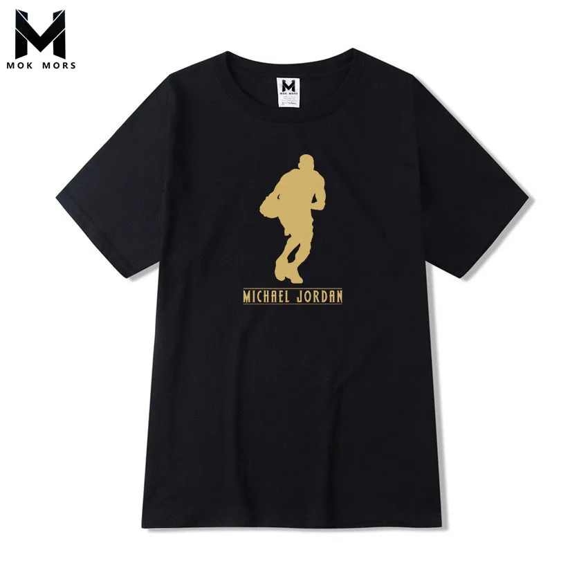 

Men's New Casual Jordan Print Slim Men Shirt Fashion Brand High Street Wild Round Neck High Quality Mens Short-sleeved T-shirt