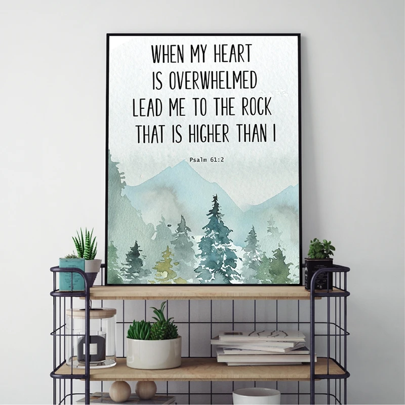 Psalm 61 2 Canvas Poster Home Wall Decor