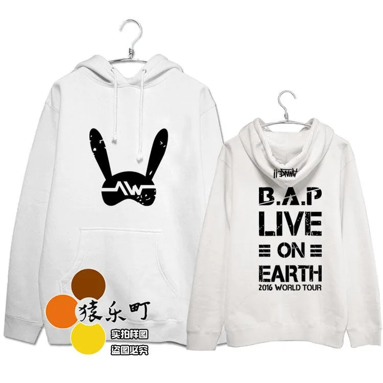 Модный пуловер с рисунком kpop bap b. a. p concert awake world tour on earth, худи для малышей, поддерживающий спортивный свитер