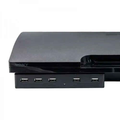 H 5pcs 5 Port USB Hub Adapter Converter for PS3 Slim Console