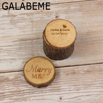 

Galabeme Rustic Custom merry me Ring Box Personalised wedding Wooden Anniversary Ring Boxes vintage wedding decoration