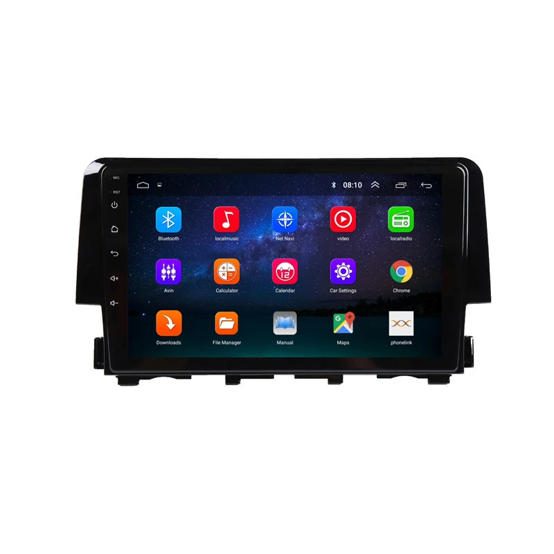 Cheap 9" 2.5D IPS Android 8.1 Car DVD Multimedia Player GPS For Honda Civic 2015 2016 2017 2018 audio car radio stereo navigation wifi 1