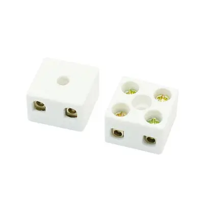

10A 380V Insulation Connector Porcelain Ceramic Terminal Block 2W5H 5Pcs