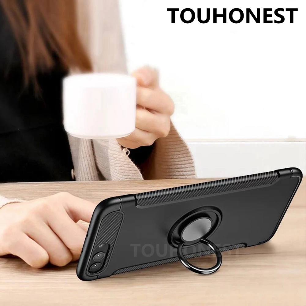 

Shockproof Phone Case For Huawei P30 Pro Nova 4 Nova 3 Honor 10 8X Mate 20 Lite P20 Pro P10 Lite Y9 Case With Holder Finger Ring