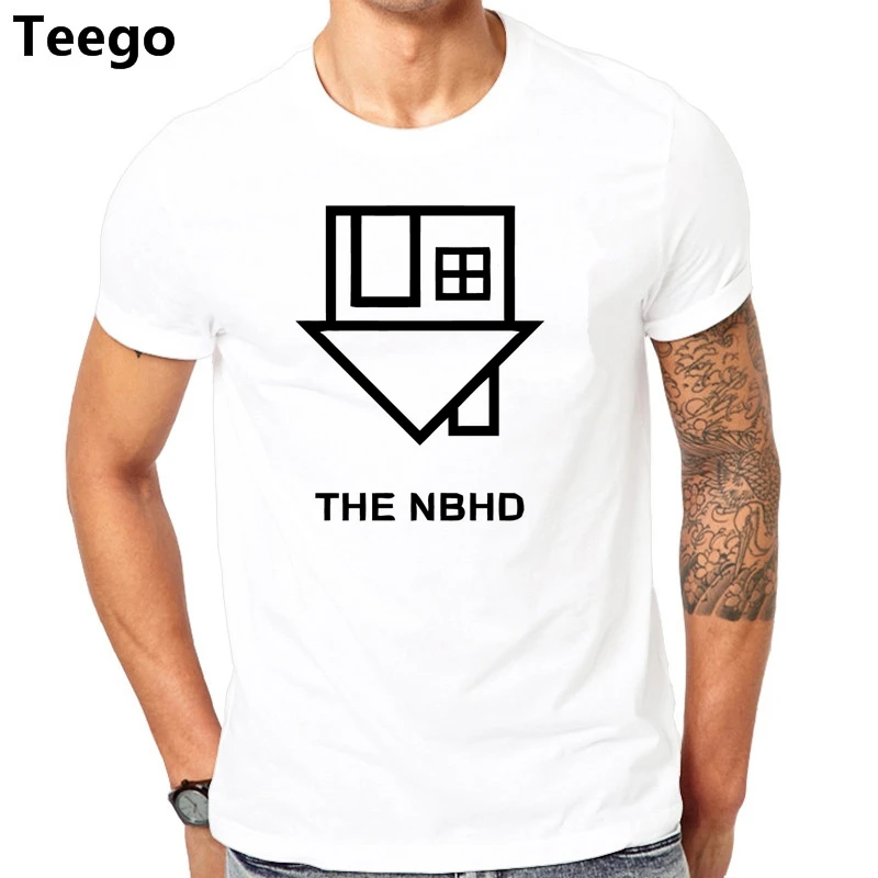 

Tee Shirt Websites 2017 The Neighbourhood Band Poster Fited T Shirt For Men Hip-Hop Basic T-Shirt Mens Clothes