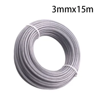 

15m Lawn Mower Grass Trimmer Line Cord Wire For Grass Trimmer Replaces Durable