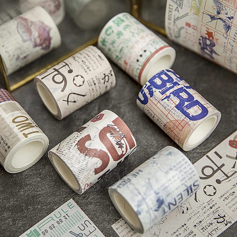 6cm*5m Vintage newspaper washi tape diy decoration for scrapbooking