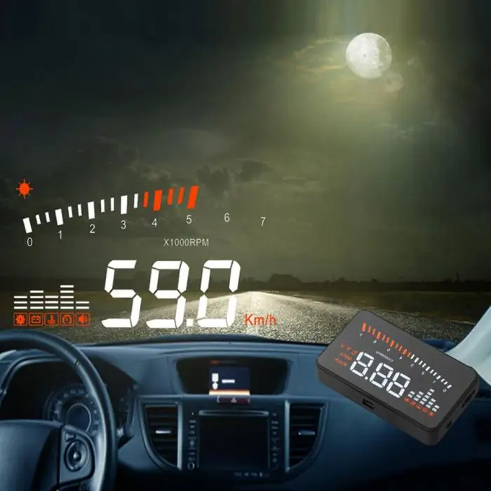 X5 HUD Дисплей автомобилей HUD Head Up Дисплей стайлинга автомобилей Скорость сигнализация OBD II Авто Скорость ometer XR657