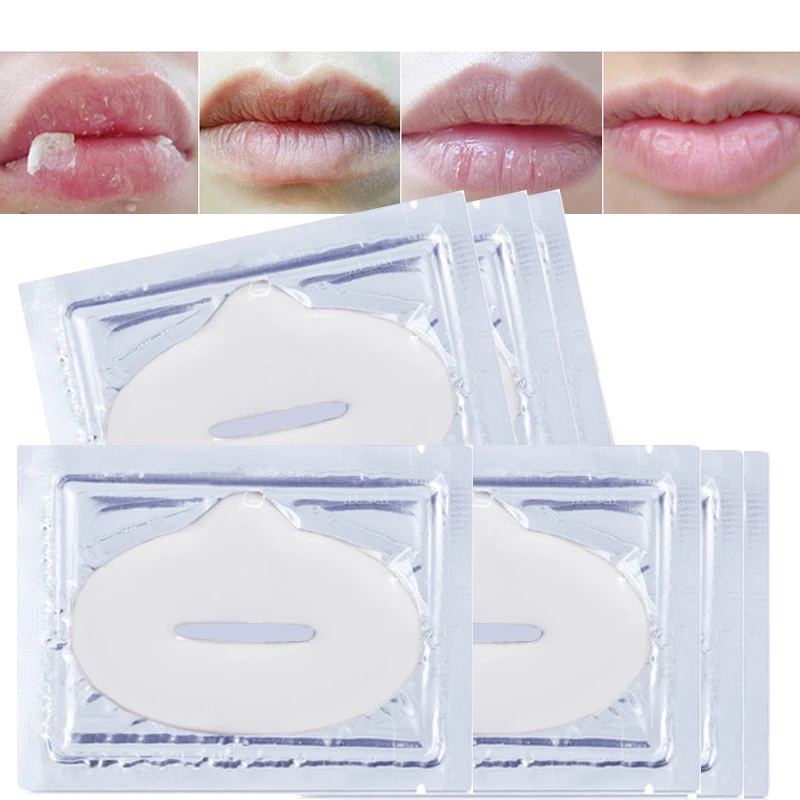 10Pcs Lip Care Crystal Collagen Lips Masks Moisture Essence Anti Ageing