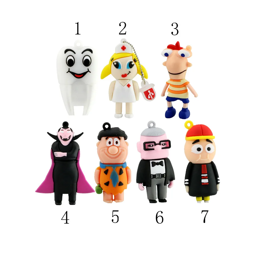 Kapasitas Nyata Kartun ELF Keluarga USB 20 USB Flash Drive Pena