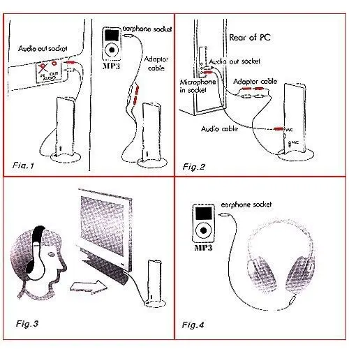 Новые прямые поставки новые беспроводные наушники 5 в 1 для MP3 PC tv