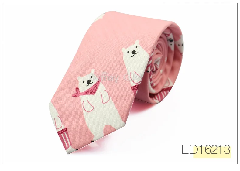 Men's Suit Animal Pattern Tie Classic Men's Printed Necktie Formal Business Anchor Bowknots Ties Male Cotton Skinny Slim Ties - Цвет: LD16213