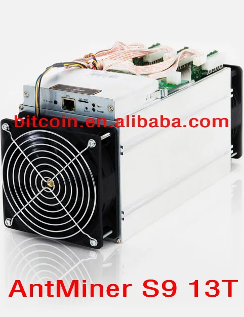 Bitmain AntMiner S9 13 TH/s 13000GH/с Asic Шахтер Bitcon 16nm БТД Добыча Потребляемая Мощность 1300 Вт SHA256