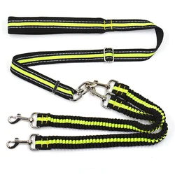 Reflective Double Dog Leash No Tangle pet Leash for Walking Two Dogs Adjustable Strong Dog Lead two dog leash coupler Reflective Double Dog Leash No Tangle pet Leash for Walking Two Dogs Adjustable Strong Dog Lead two dog leash coupler