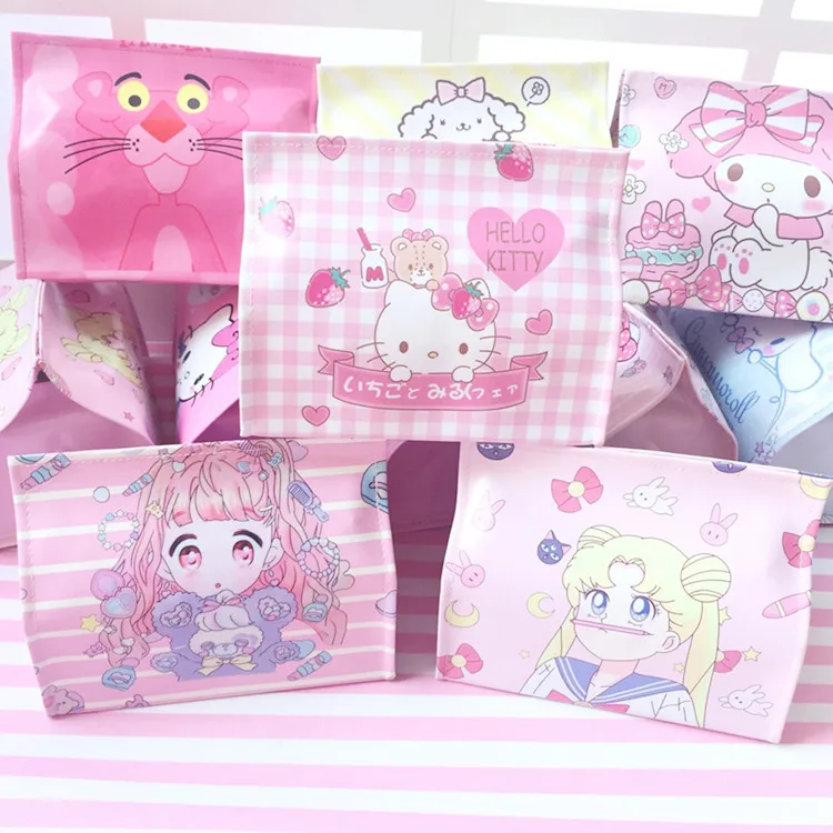 

Hello Kitty Melody Sailor Cartoon Pink Leopard Tissue Boxes Car Tissue Case Box Bedroom Tissue box