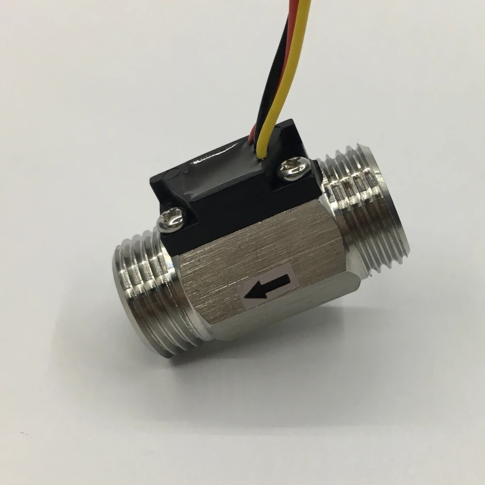 

SUS304 G1/2" 1~30L/MIN Hall effect water liquid Stainless steel flow sensor meter OD20.5mm