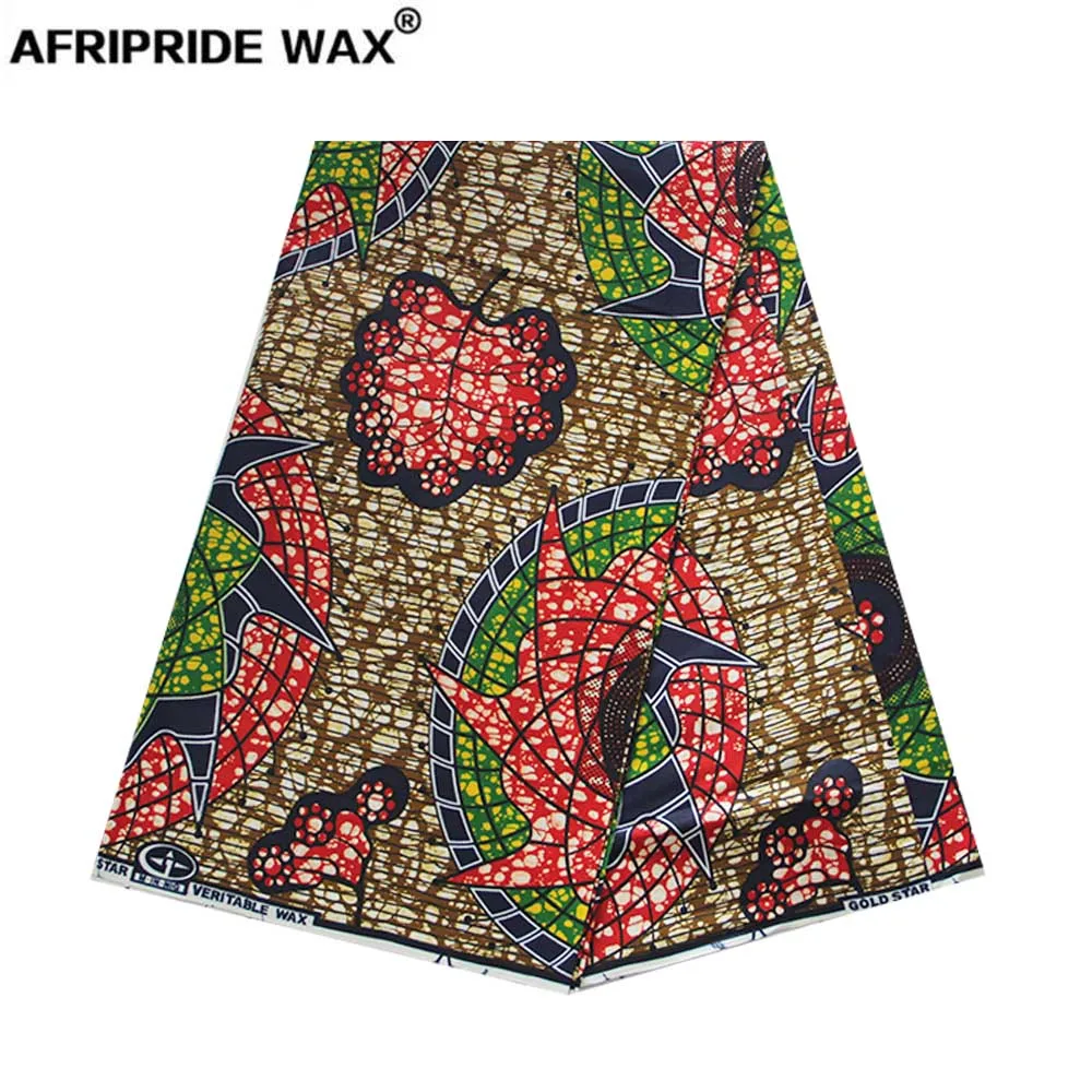 Африканская Анкара ткань высокого качества оптом Африканский Цветочный хлопок настоящая восковая парча ткань для одежды A18F0481