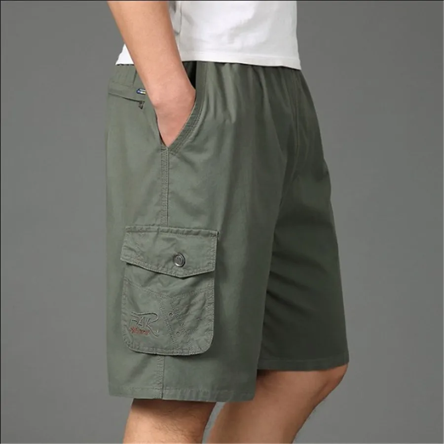 Modis хлопковые шорты Для мужчин плюс Размеры 5Xl джоггеры летний Для мужчин Повседневное свободные эластичные Высокая Талия карманов бермуды Masculino Ds50472