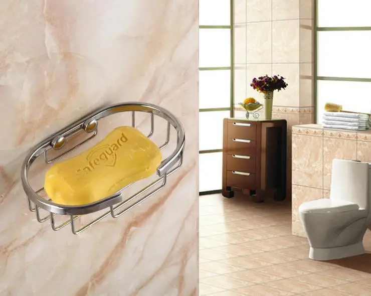 

Stainless Steel Bathroom Rack Soapbox Bath Soap Box Frame